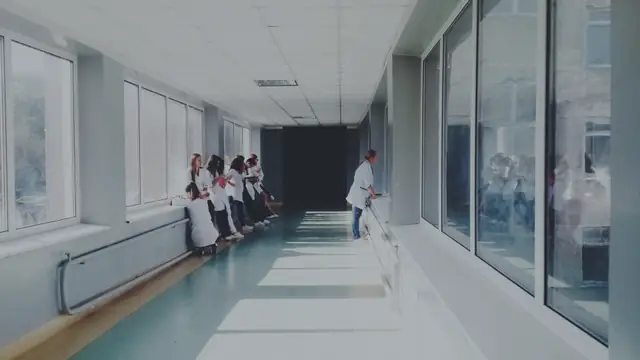 A hospital corridor